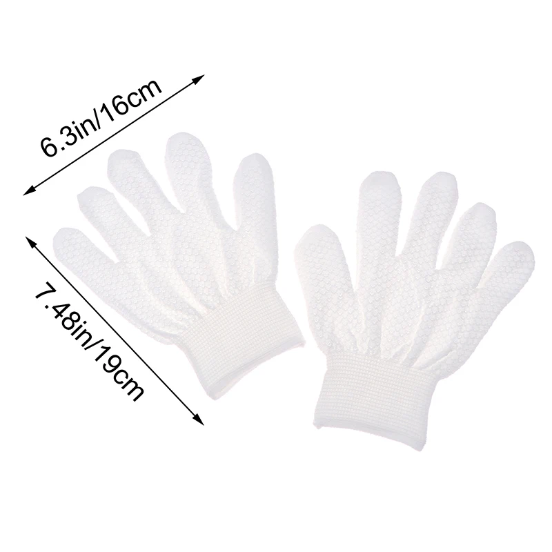 1Pairs الأبيض مكافحة ساكنة قفازات العمل قفازات العمل النايلون الغبار واقية عدم الانزلاق إصلاح الالكترونيات تركيب قفازات