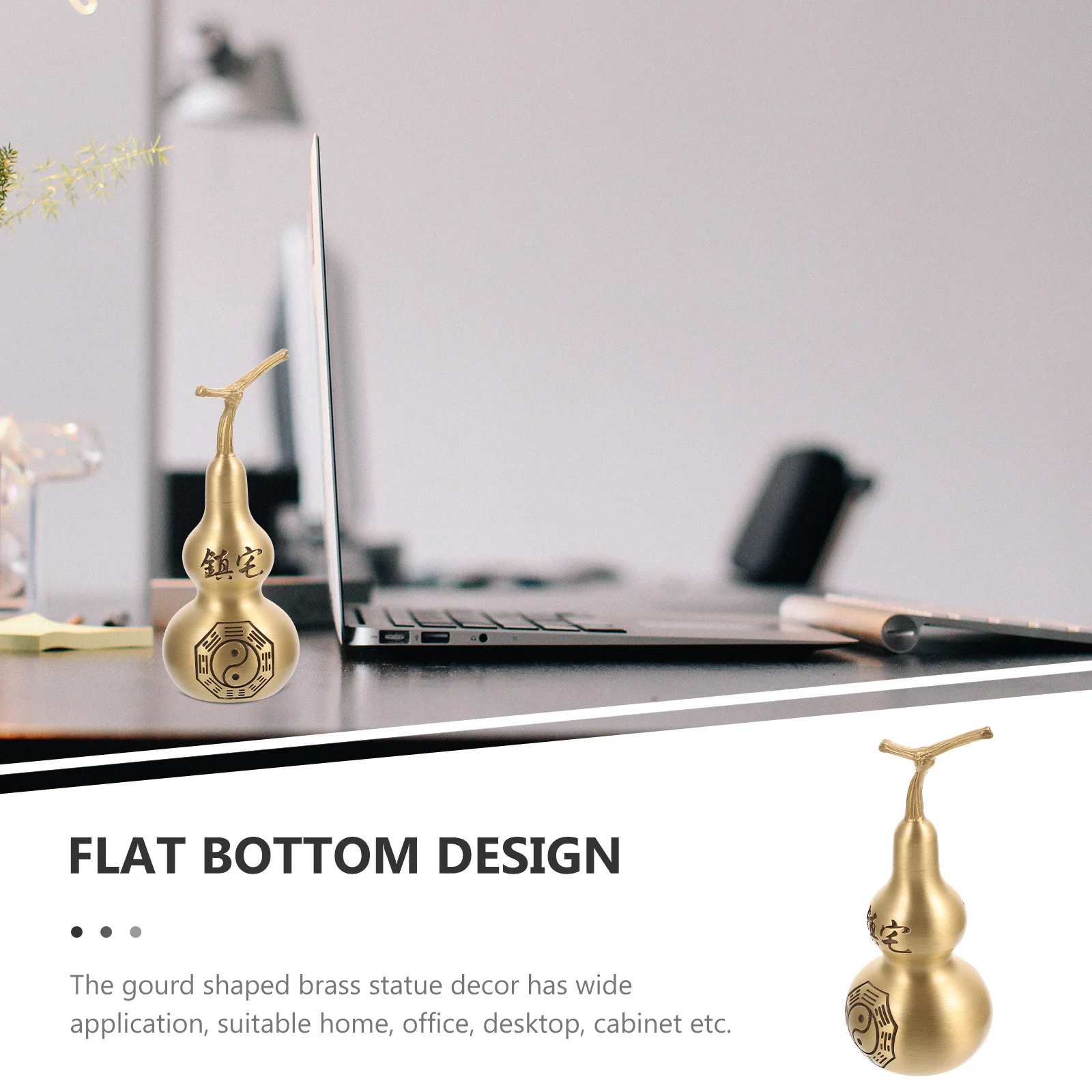 

Chinese Adorn Luck Ornament Wealth Gourd Statue Home Office Desktop Decor Wealth Blessing Vintage Gourd Adorn