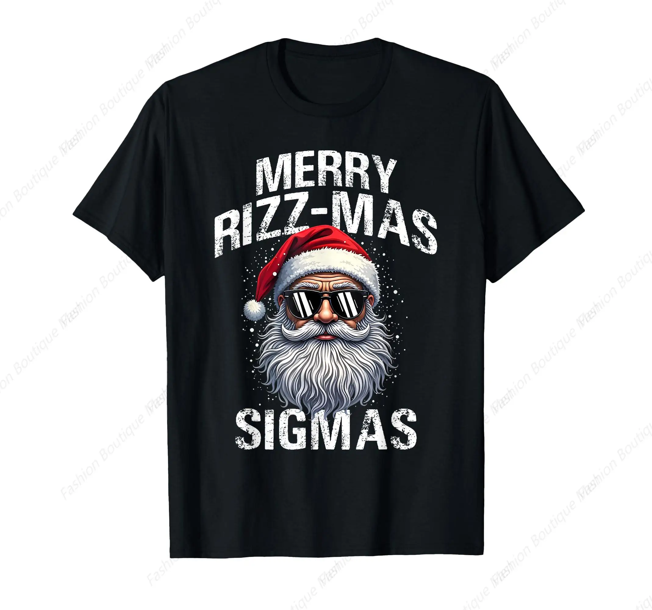 

Funny Merry Rizzmas Sigmas Gen Alpha Funny Christmas Santa Claus T-Shirt Funny Gift Men Shirt Cotton Soft Tee