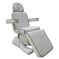 White Leather Add Black Line Border Luxury Electric Massage Bed Facial Chair for Clinic Store Salon Beauty Massage Tables