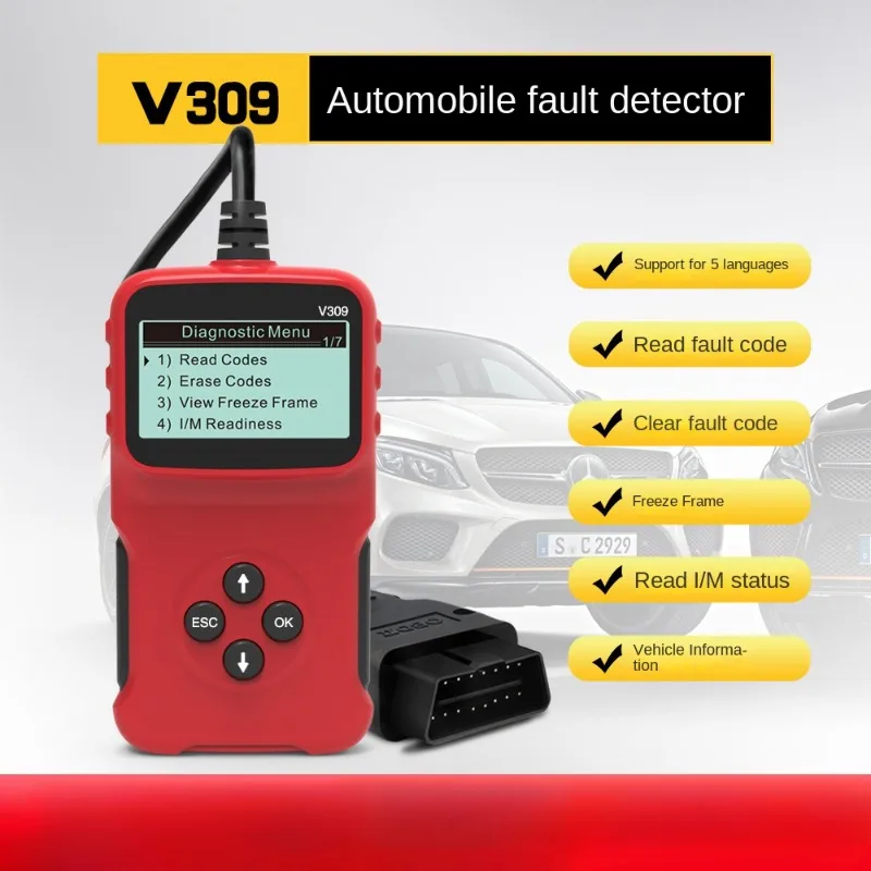 Obd car fault detector elm327 obd2 car diagnostic tool code reading card