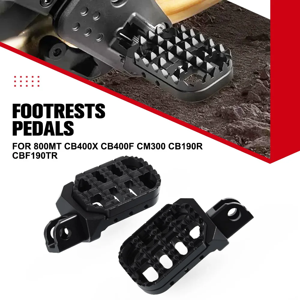 

Footrest Footpegs Foot Pegs Rest Pedal FOR CFMOTO 800MT Motorcycle FOR HONDA CB400X CB400F CM300 CB190R CBF190TR