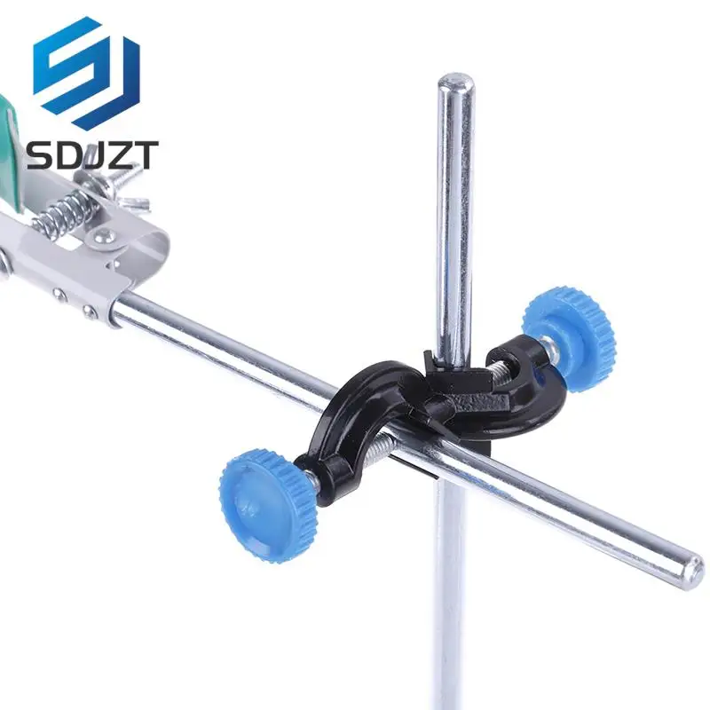 New Lab Stands Double Top Wire Clamps Holder Metal Grip Supports Right Angle Clip school accesseries