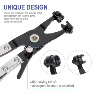 أداة إزالة أنابيب مياه السيارة ، كماشة الخرطوم ، مقبض أكثر سمكا ، إزالة وتثبيت الحلقة ، مقاطع سائل تبريد الوقود أفضل 6 مبيعا مقطع تبريد - No3