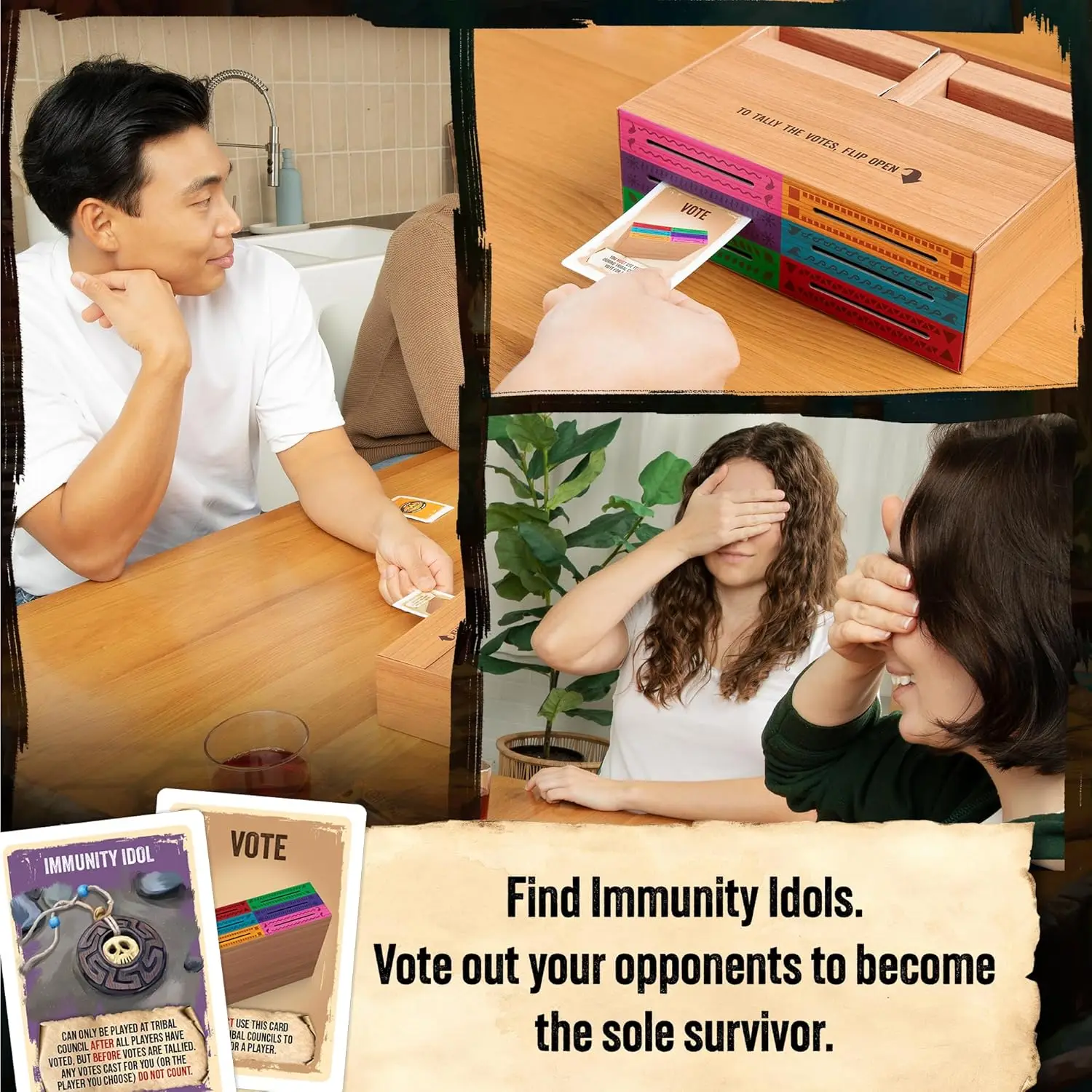 Survivant : La tribu a parlé - Le seul jeu de cartes officiel pour les fans survivants - Jeu de fête en famille pour les 8 ans et plus - 3 à 6 Pla