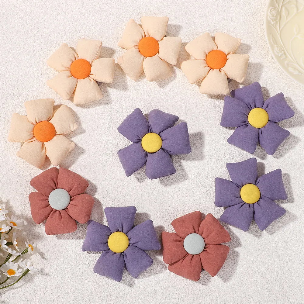 10 stücke Mädchen Zufällige Farbe Cartoon Blumen Haar Clips Für Kinder kinder Sicherheit Haarnadeln Headwear Nette Geschenke Haar Zubehör