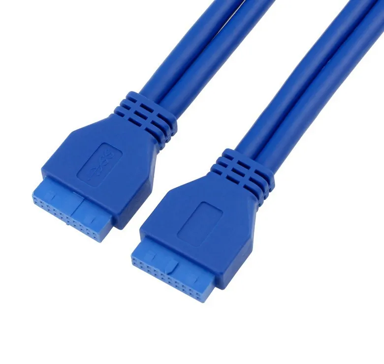 Extensión USB de 5Gbps para placa base, extensor de Cable de 20 pines hembra a USB 3,0, macho de 20 pines, 0,2 m, 0,5 m