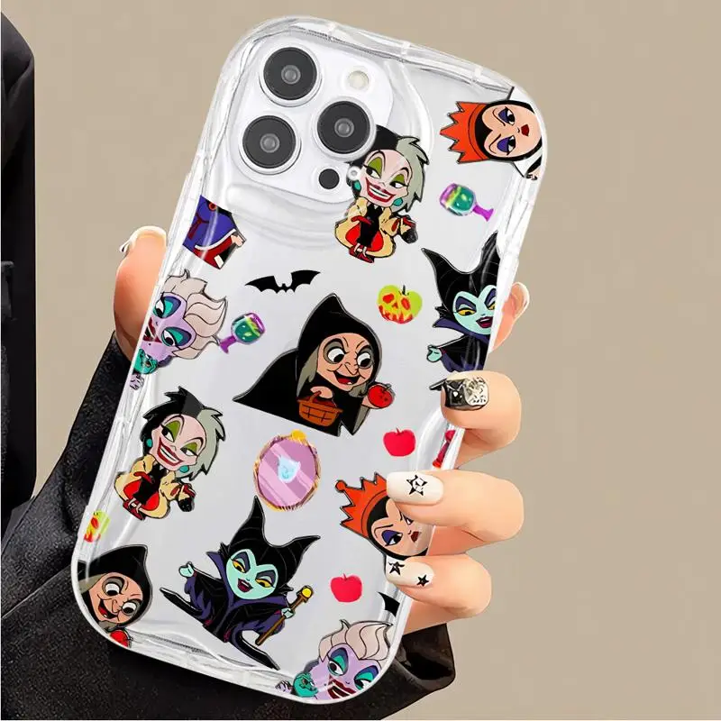 Disney Princess Cute Cover Phone Case for Apple iPhone 13 15 16 Pro Max 14 13 Pro 11 12 14 Plus 15Plus Wave Soft TPU