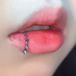 Spike Nose Ring Septum Piercing Lip Ring Hinged Fit Snake Bites Piercing Evil Body Jewelry Helix Earring 16G 1.2mm