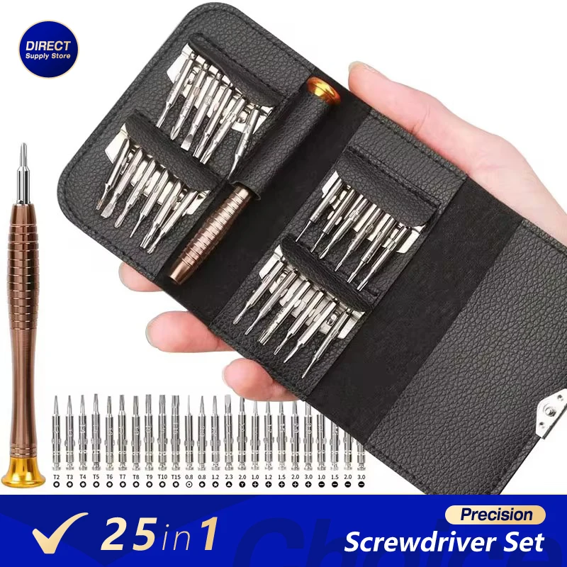 25 In 1 Precision Screwdriver Set Wallet  Watch Laptop IPhone Samsung Smart Phone Repair Dismantle Multi Tools