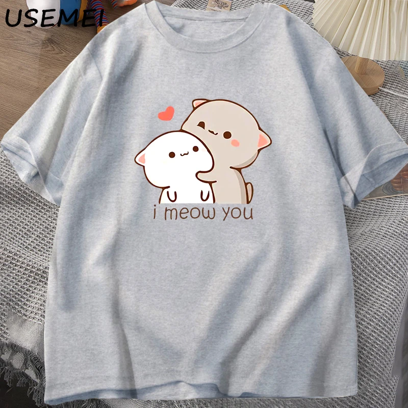 Funny Cat Printed T-shirt Cute Bubu Dudu Tshirt Summer Cotton Short Sleeve Tee Shirt Women Men Print O Neck Aesthetic Clothing