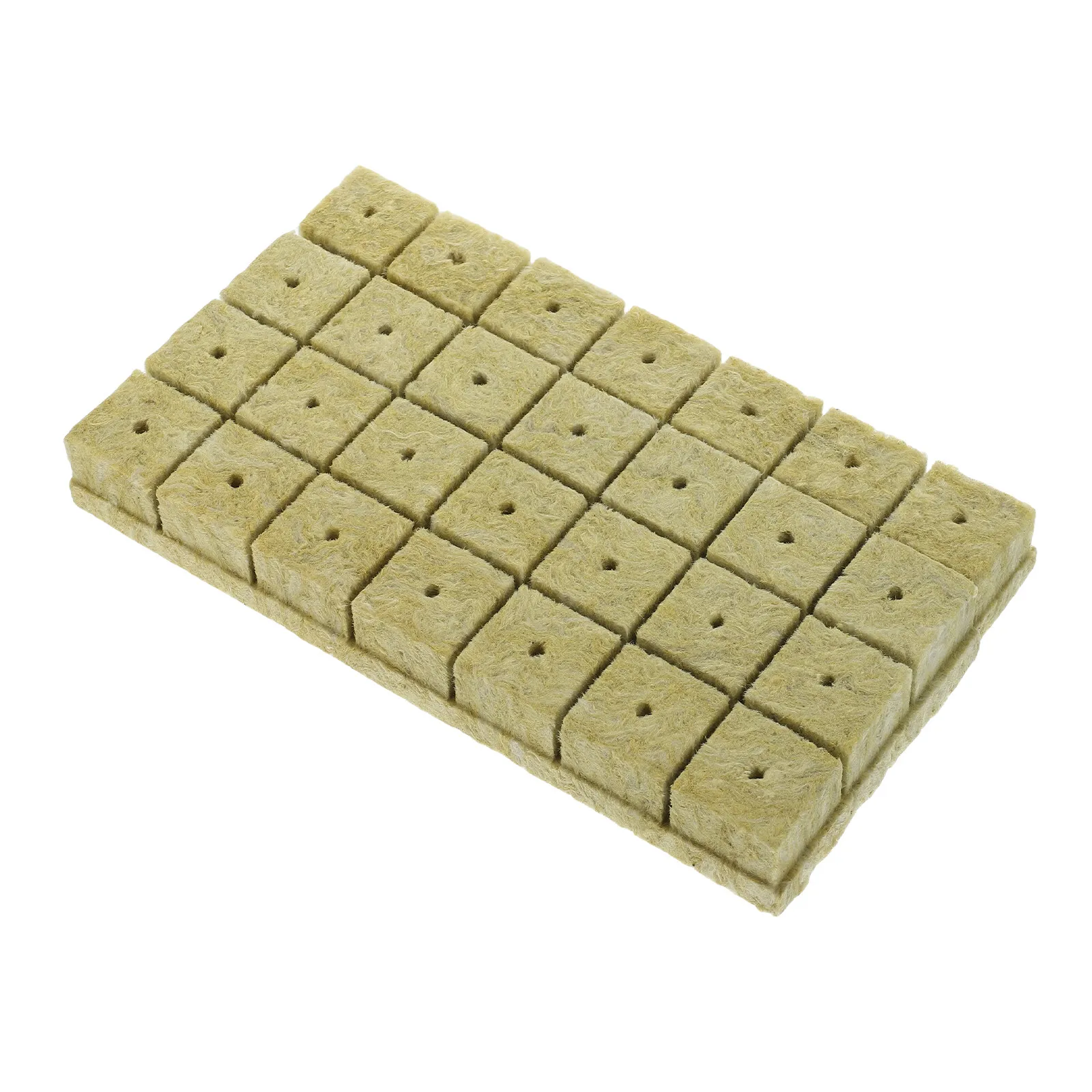 28Pcs Hydroponic Growing Cubes Wool Plant Starter Cubes for Soilless Vegetables Flowers Seedling Heat Mat Supplies