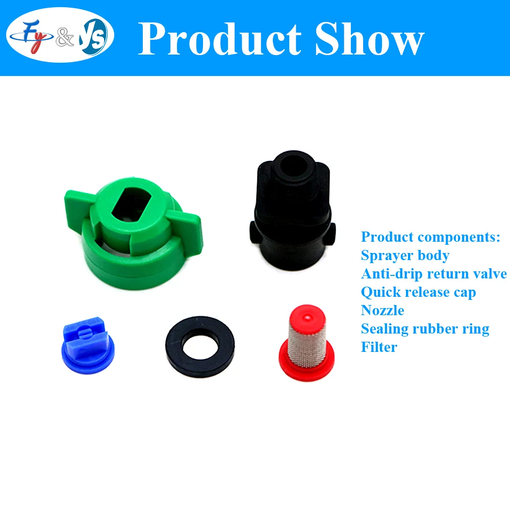 Anti Drip Fine Mist Fan Shaped Nozzle High Pressure Quick Release Agricultural Spray Nozzle For Farm Pump Plant Protection