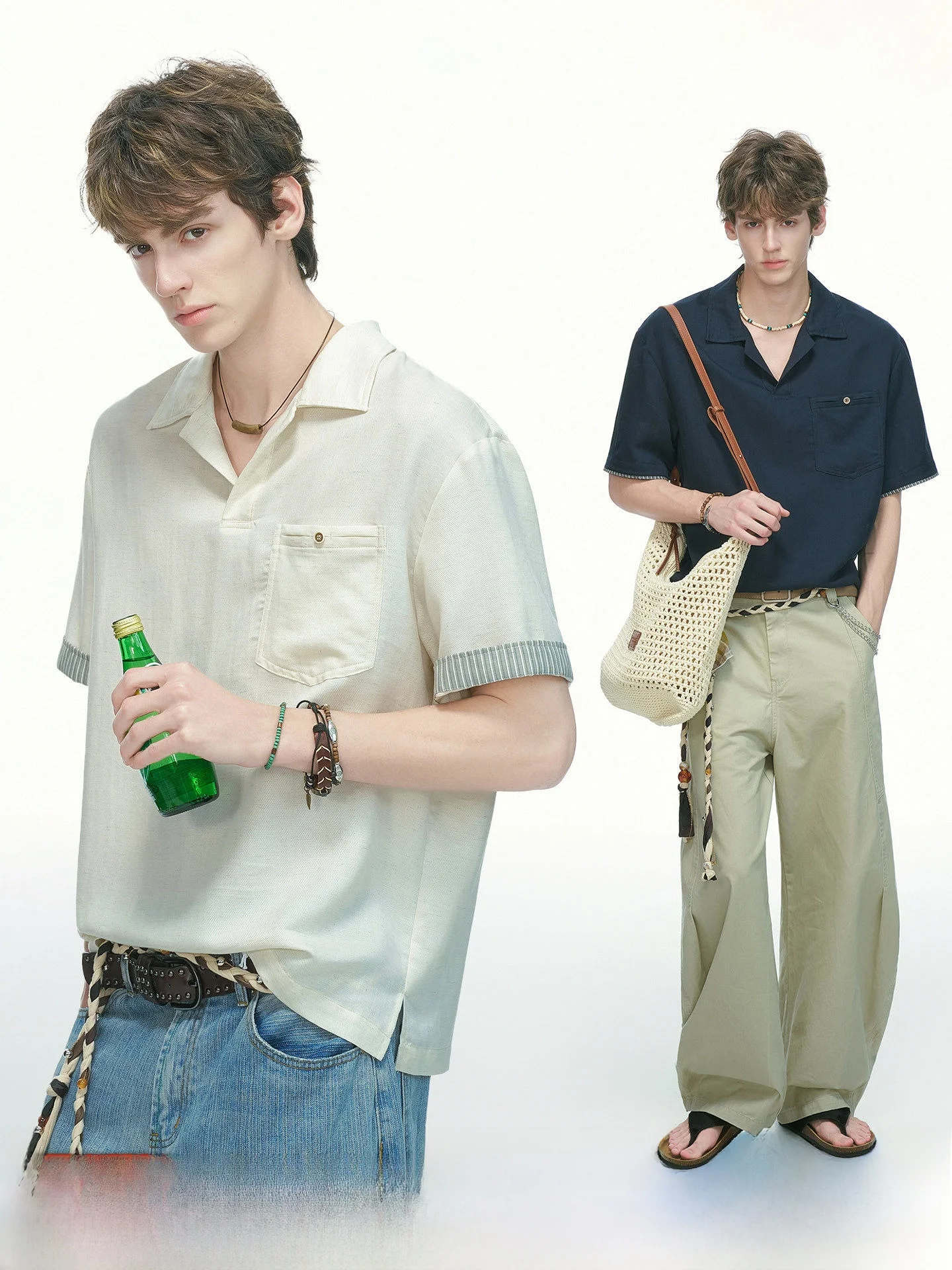 

Men's Short Sleeve Shirt Linen Silk Cuban Collar Summer Breathable Comfortable Casual Fashionable Youth Popular Loose Fit T-S...