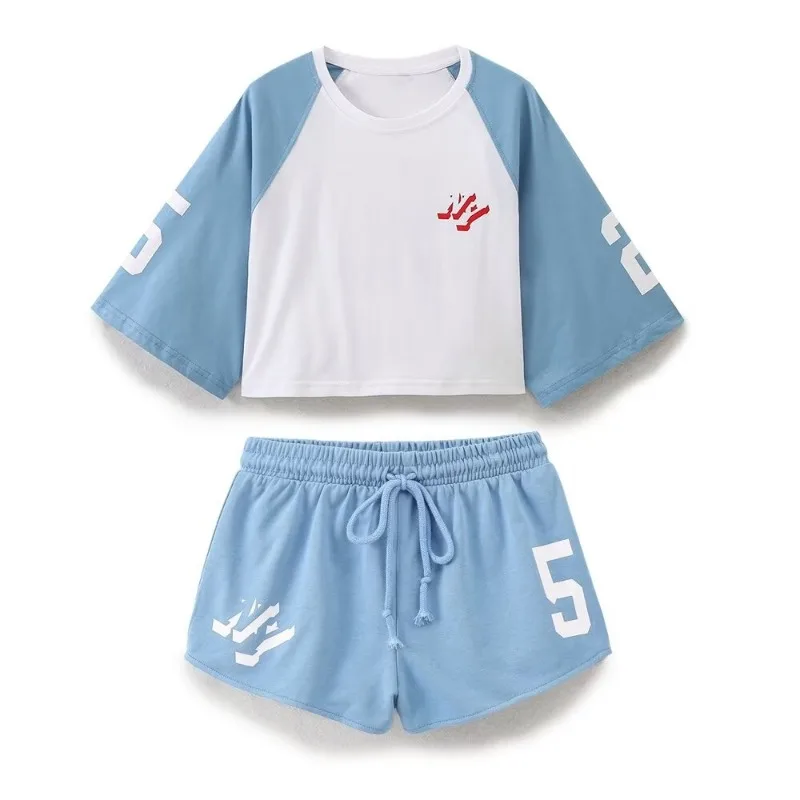 

Shorts Women New in Matching Sets Set Short Sleeve Women's Summer Cotton Beach Sweatsuit Suit Two Pieces Tracksuit