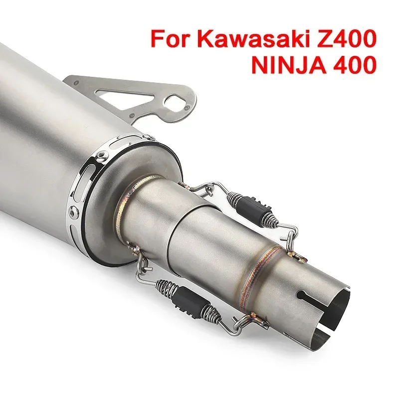 

Z400 Universal 51mm Motorcycle Muffler Exhaust Pipe Middle Link Pipe For Kawasaki Z400 Ninja 400 2018 2019 Slip-On Jiu