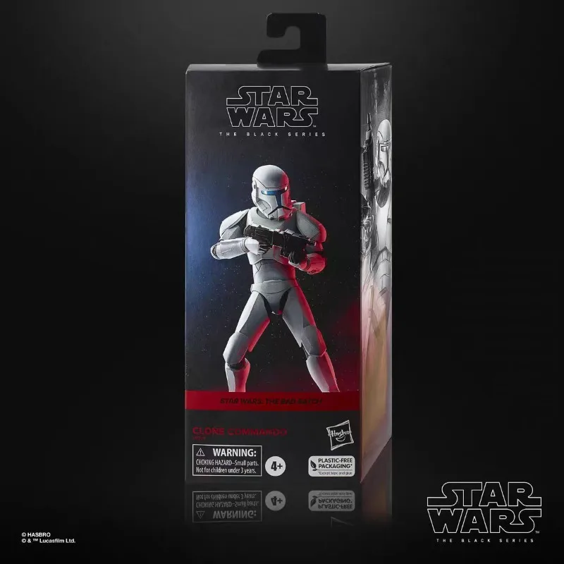 Original Hasbro Star Wars The Black Series The Bad Batch Clone Commando Action Toy Figure Collection Model view 6
