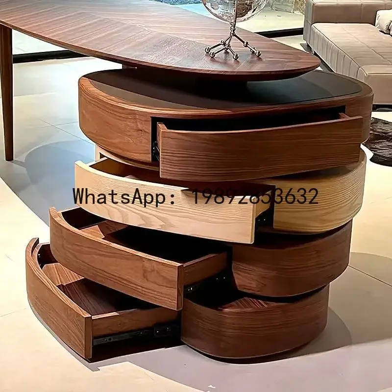 A1  Italian Style Desk Solid Wood Modern Simple Office Desk Executive Desk