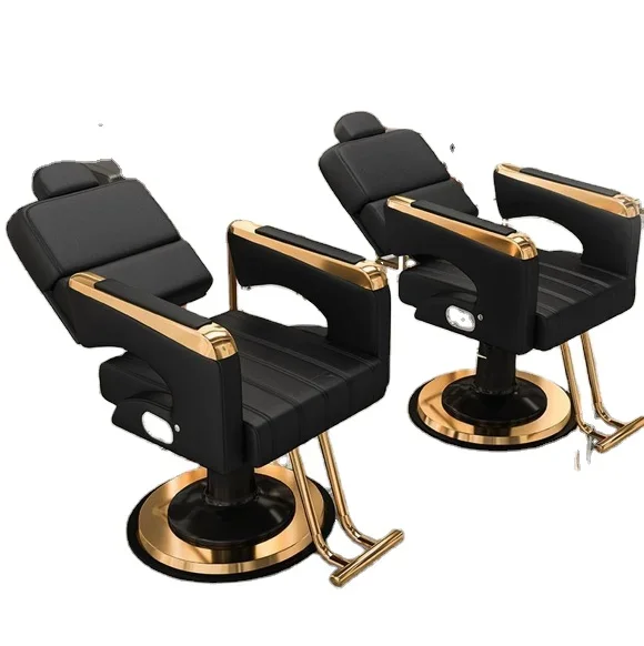 Hairdressing chair, hair salon chair, hair clipper chair, adjustable for shaving, lifting and rotating for hair cutting