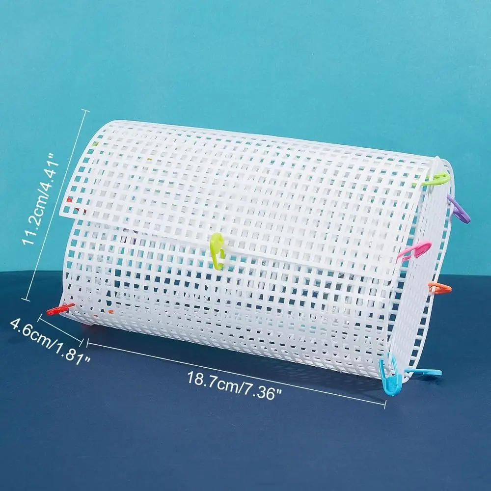 Handbag Accessories Plastic Bag Mesh Grid White Blank Bag Sheets Net Cover Crochet Projects