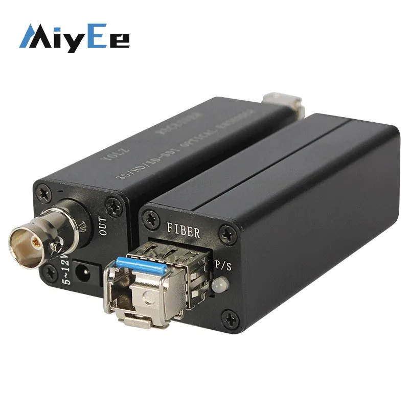Pair of 3G-SDI Audio and Video Fiber Optic Extender TX & RX Kit 1920x1080 20KM Long Distance Transmission