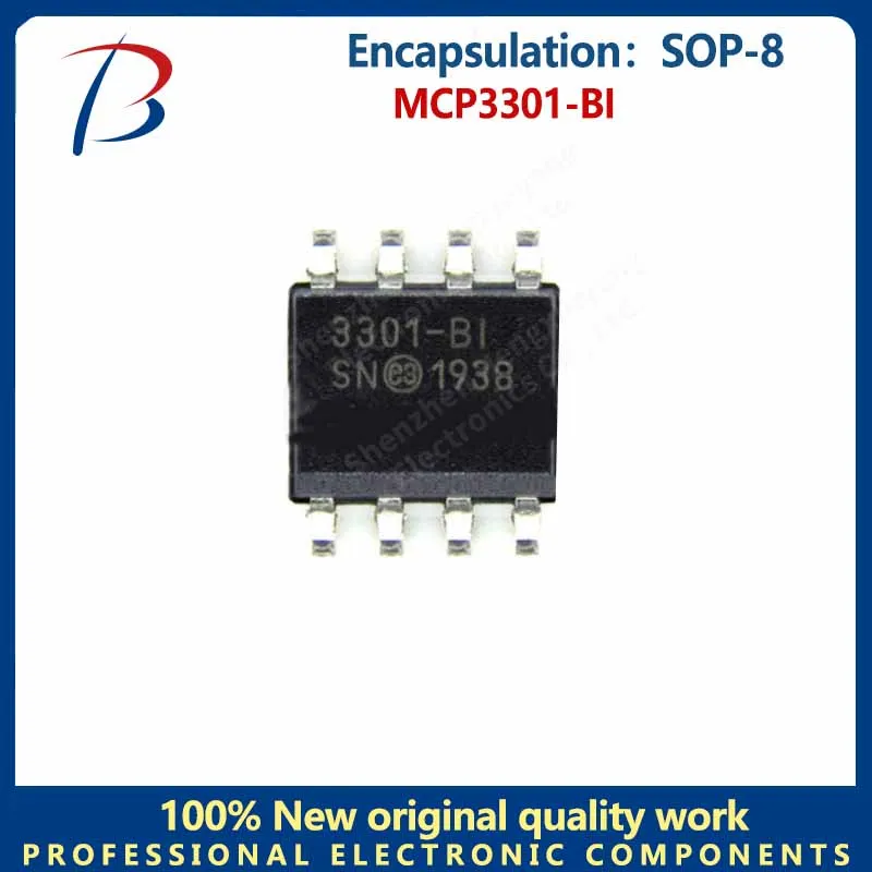 5pcs  MCP3301-BI package SOP-8 MCU microcontroller chip can substitute burning program