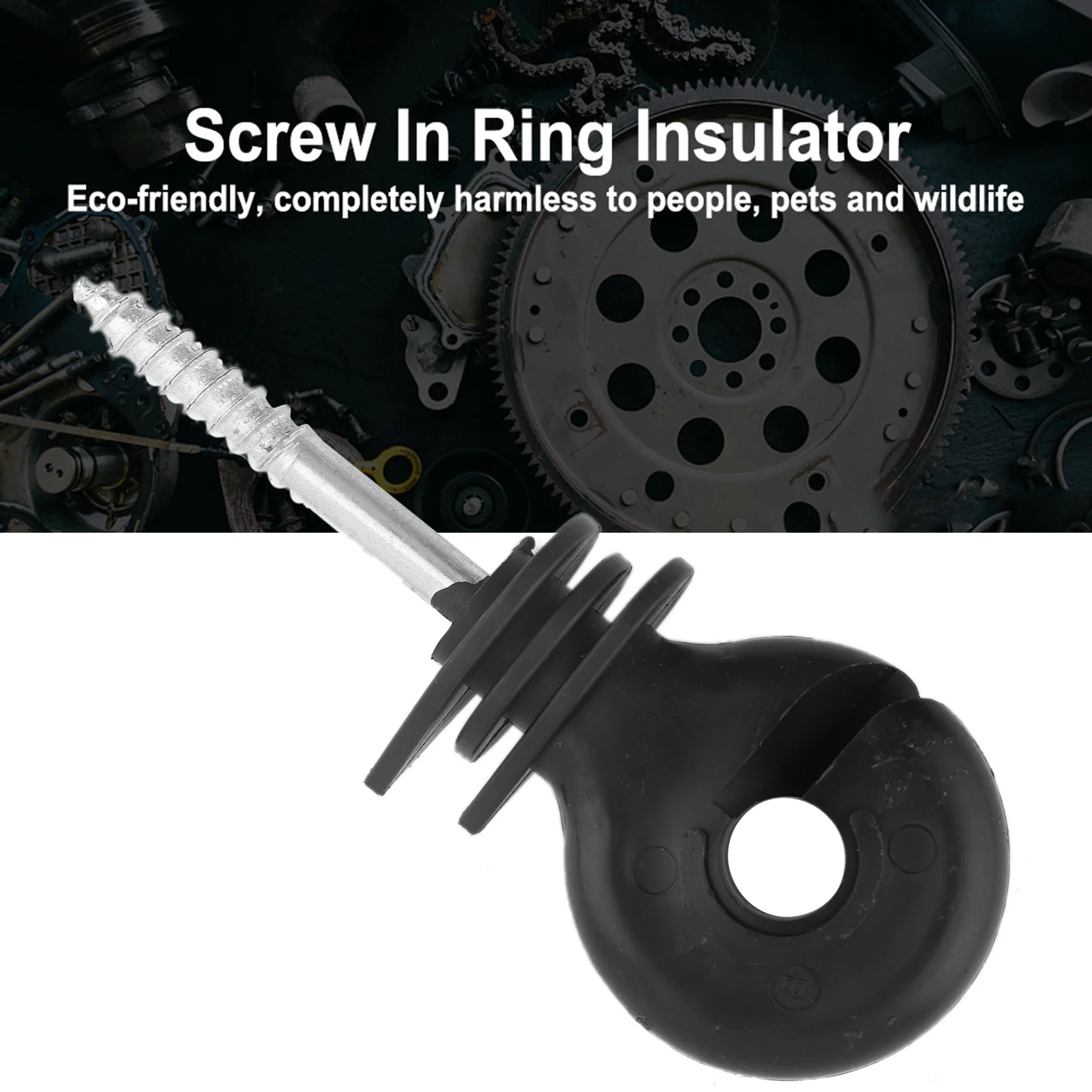 /Set Black Screw In  Insulators Electric Fence Accessories For Wood Post Wood Post Insulators Electric Fence Insulator