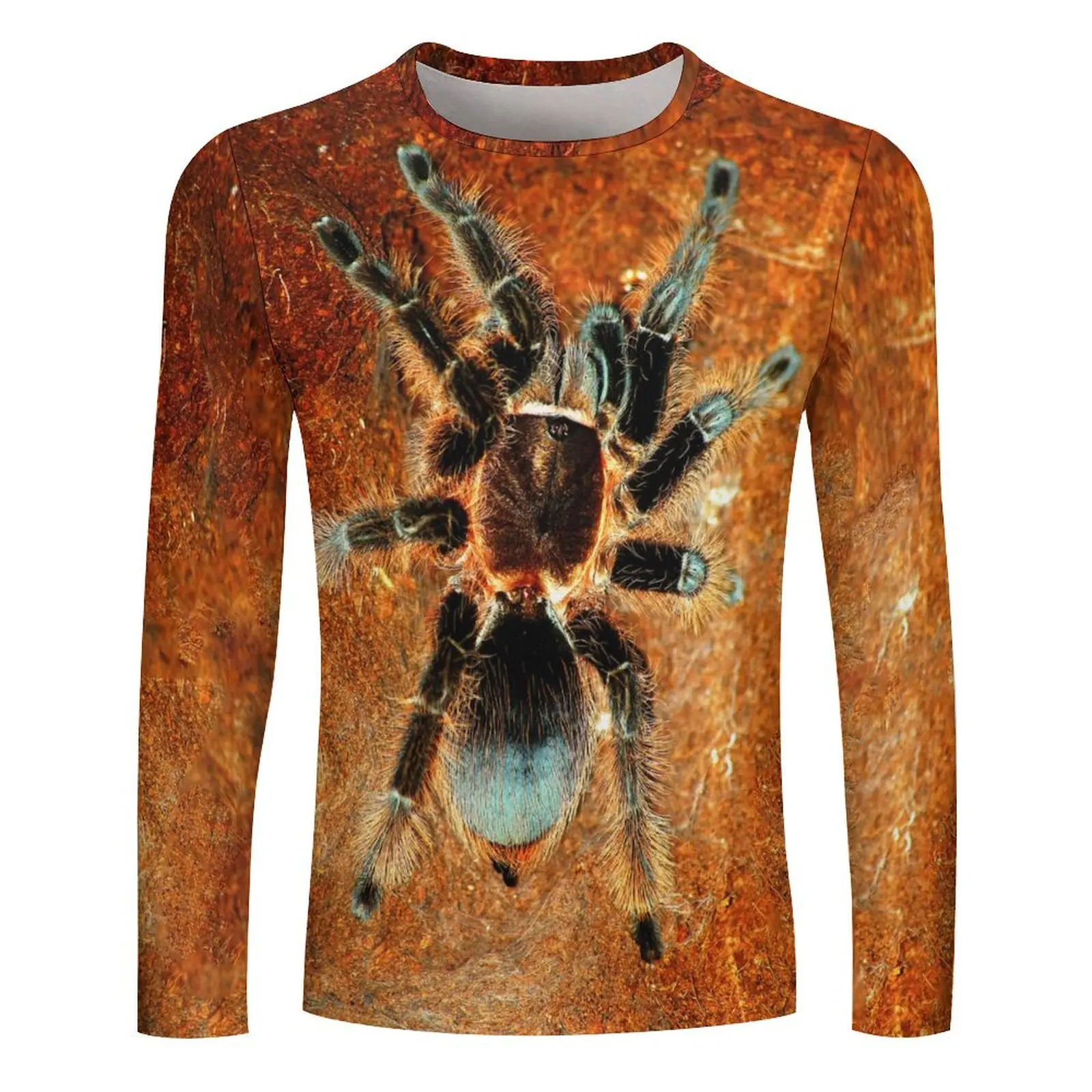 New Fashion Men's Women's 3d Printed T-shirts Interesting Spider Long Sleeve T-shirt Neutral Casual Round Neck Oversized Top