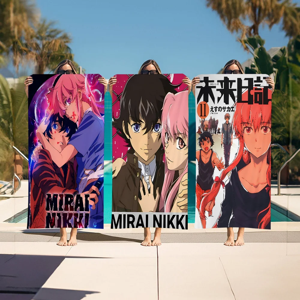 

Anime Mirai Nikki Big Microfiber Beach Towels Quick Dry Towel Sand Beach Towels Pool Towel For Travel Swim Pool Yoga