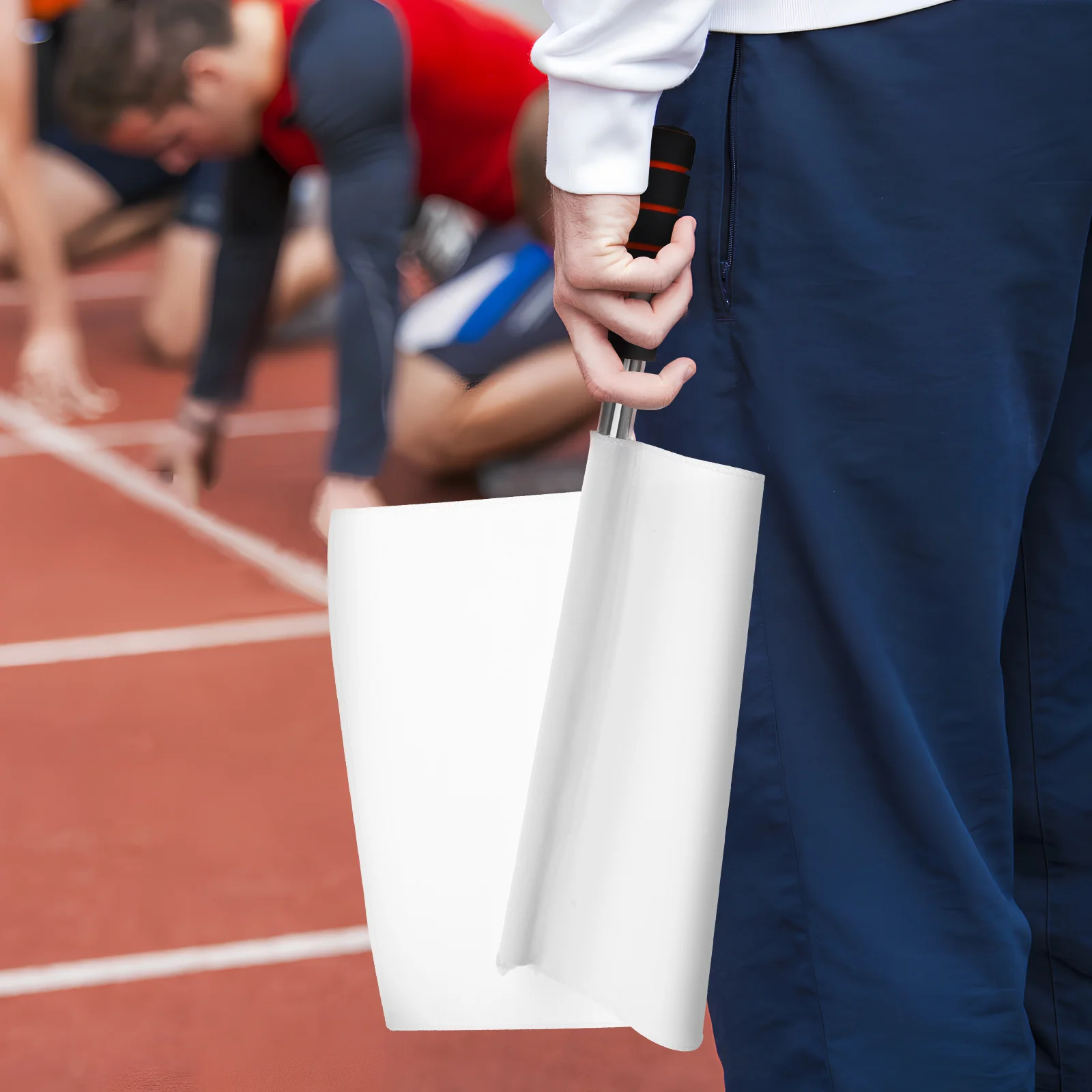 

4Pcs Referee Signal Flags for Reffing Lightweight Waterproof Cloth Flags with Ideal for Field Event Officiating