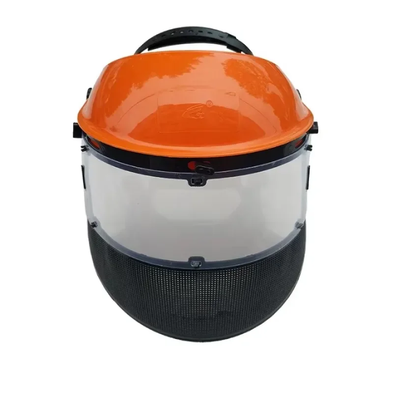 Imagem -03 - Máscara Facial Completa de Malha de Metal Viseira Protetora Capacete de Segurança Chapéu para Motosserra Cortador de Escova Floresta Cortador de Grama Proteção Máscara de Trabalho