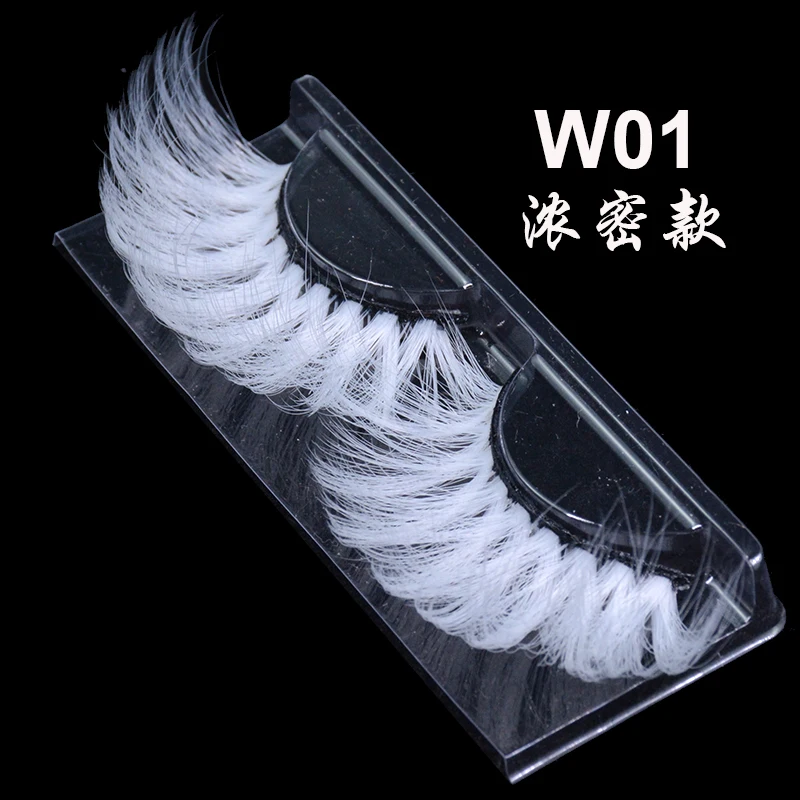 OKAYLASH 25mm Long Cosplay 3D Mink White Eyelashes  27mm Dramatic Colored Fluffy Wispy False Strip Lashes Supplier