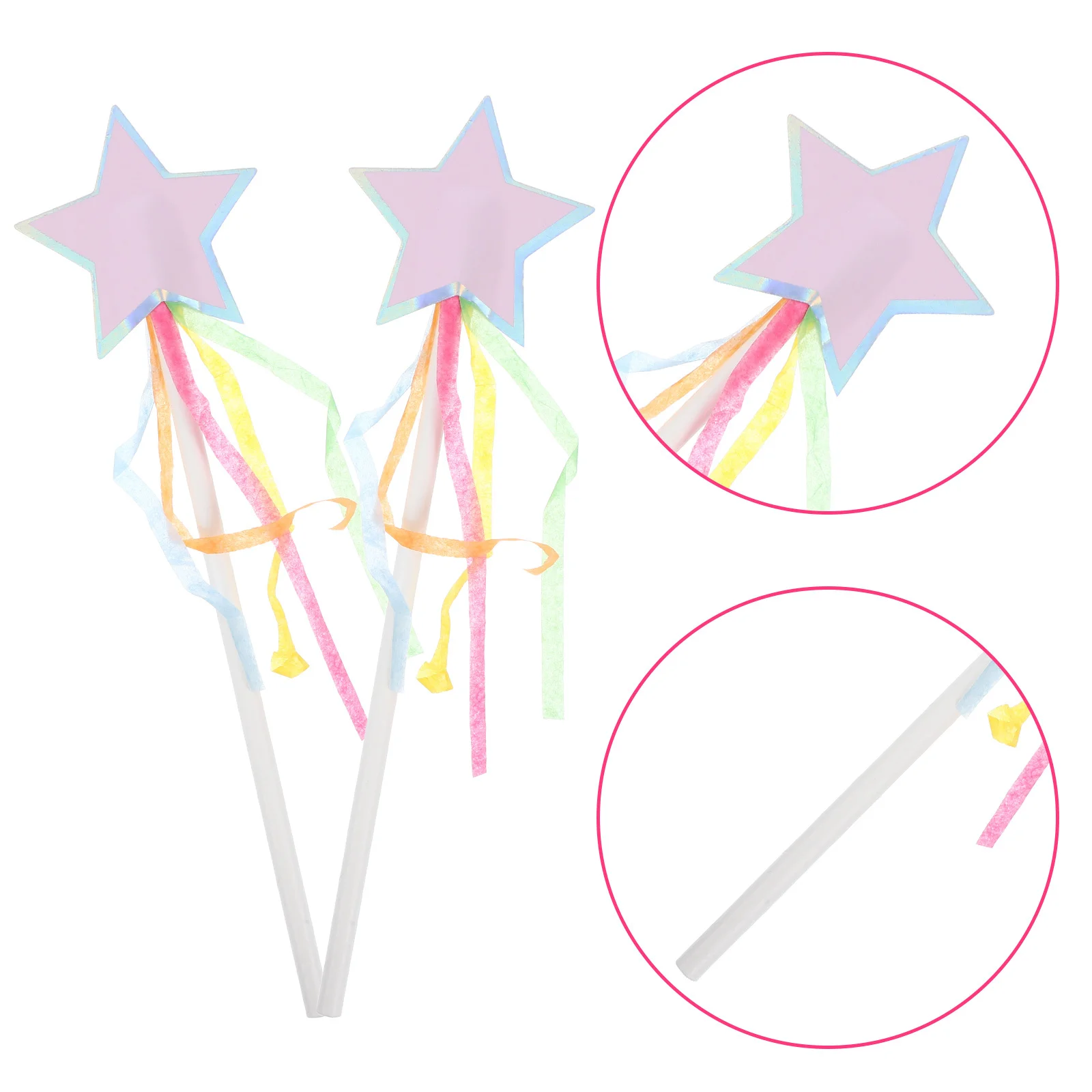 

8Pcs Star Fairy Wands Paper Material Lightweight Fairy Sticks for Birthday Party Cosplay Stage Show Fun Props Star Wand
