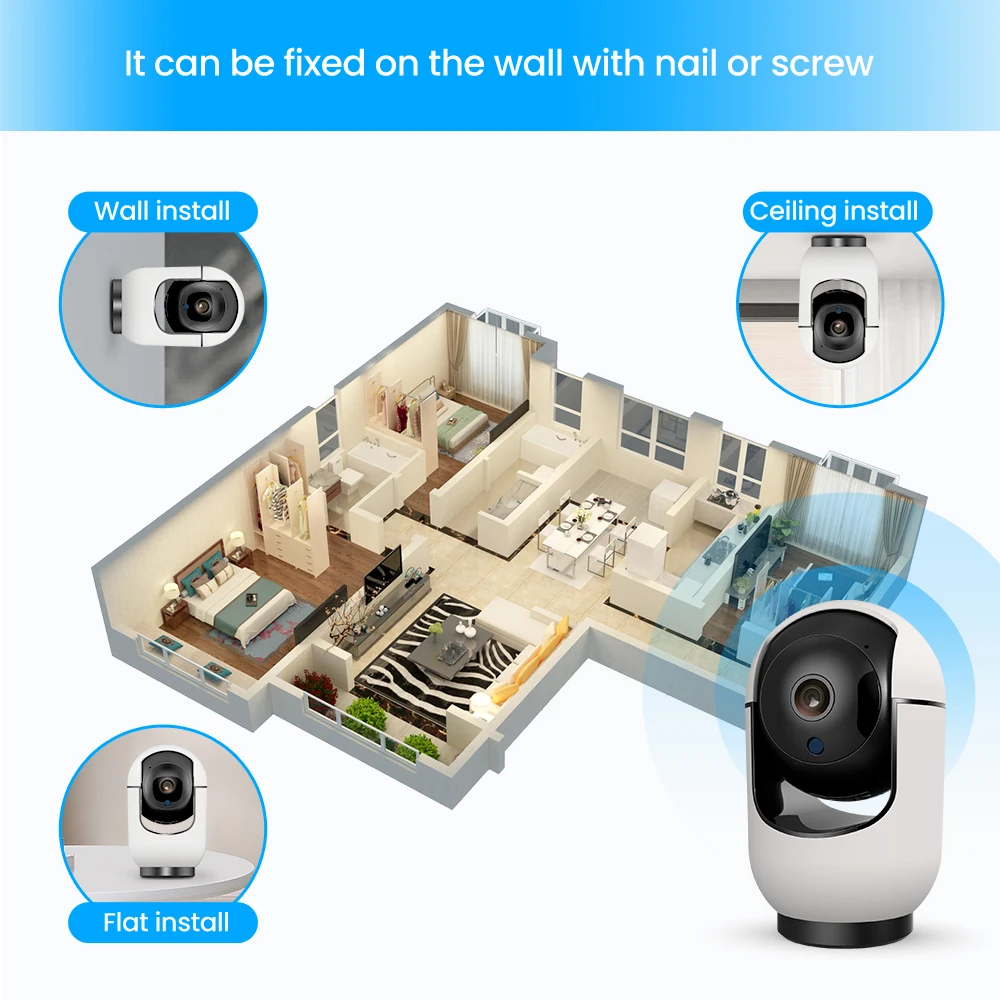 ONNDO Tuya Câmera IP WiFi Câmera de Vigilância Sem Fio Monitor Do Bebê 2MP 1080P Auto CCTV Câmera HD Rastreamento Nuvem AI Smart Home