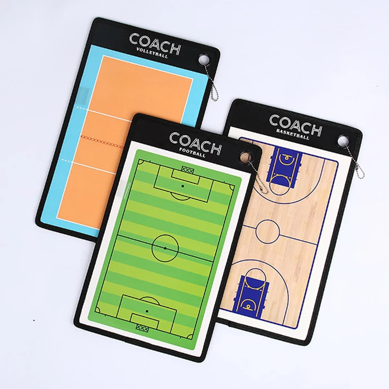 1Set Soccer Ball Tactical Board Magnetic Football Coaching Clipboard Training Match Portable Football Coach Strategy Board