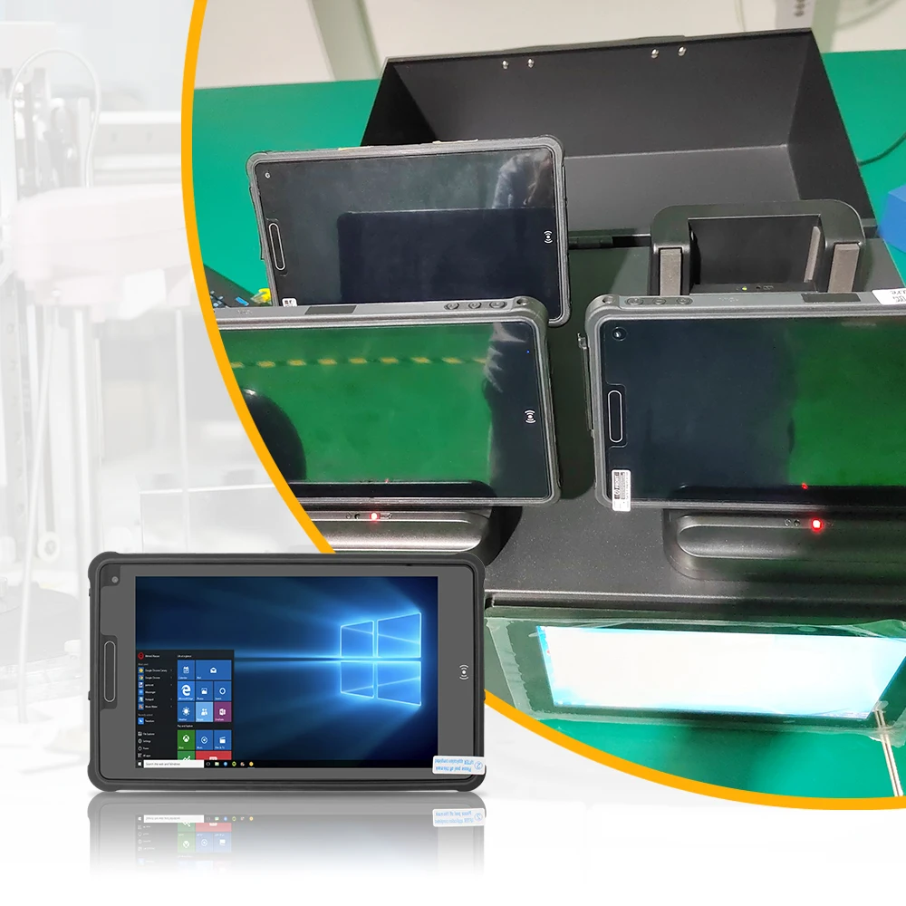 Tablet robusto ultrasottile da 8 pollici Windows 10 Display IPS impermeabile IP65 1920 * 1200 Supporto 4G NFC e codice a barre 2D