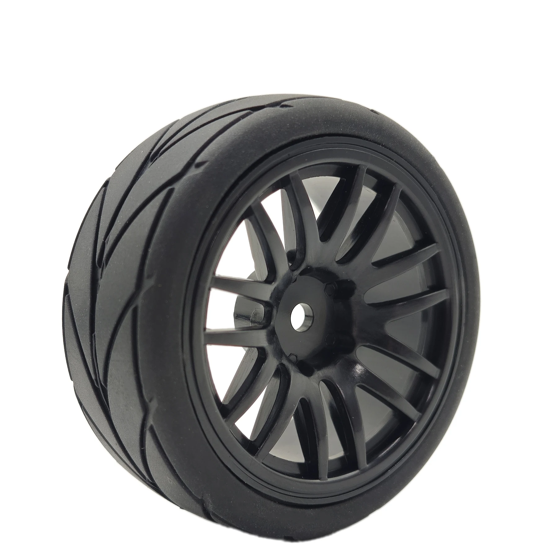 RC 1/10 On Road Touring Tires & Wheels 12mm Hex Street Racing Tyres for 1:10 1/12 Rally Drift Car Tamiya TT01 TT02 Traxxas XV02 - view 5