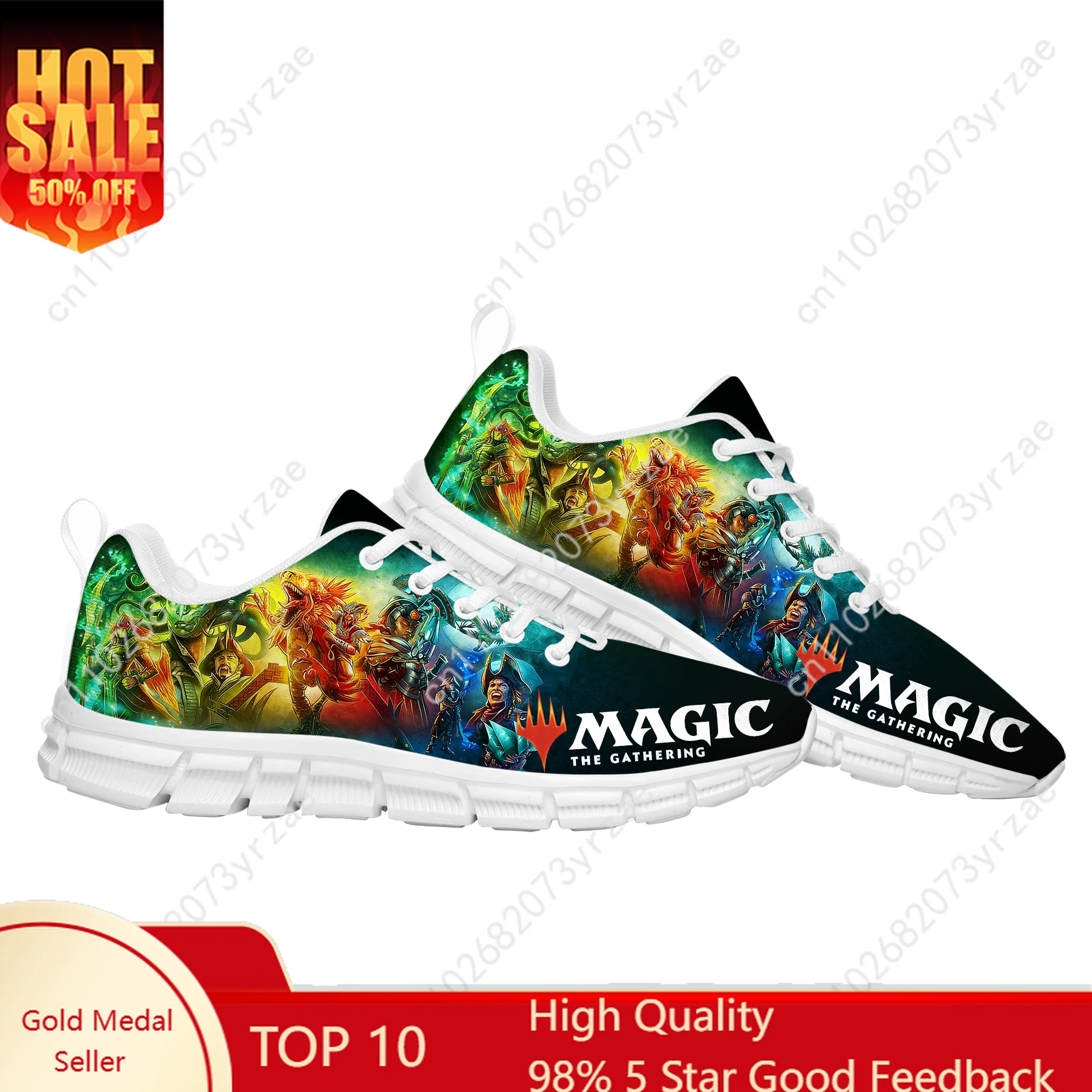 

Magic The Gathering Lace Mesh Shoes Flat Sneaker Mens Womens Sports Shoe High Quality Personalized Sport Sneakers Custom Footwe