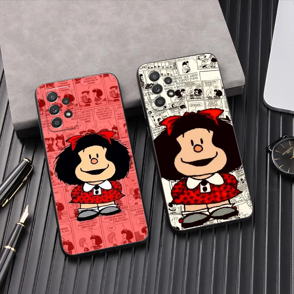 

Mafalda Cartoon Girl Phone Cover Galaxy A55 5G Case For Samsung A35 A34 A53 A54 A52 A51 A71 A73 A72 A42 91 A31 A32 A33 Back Case