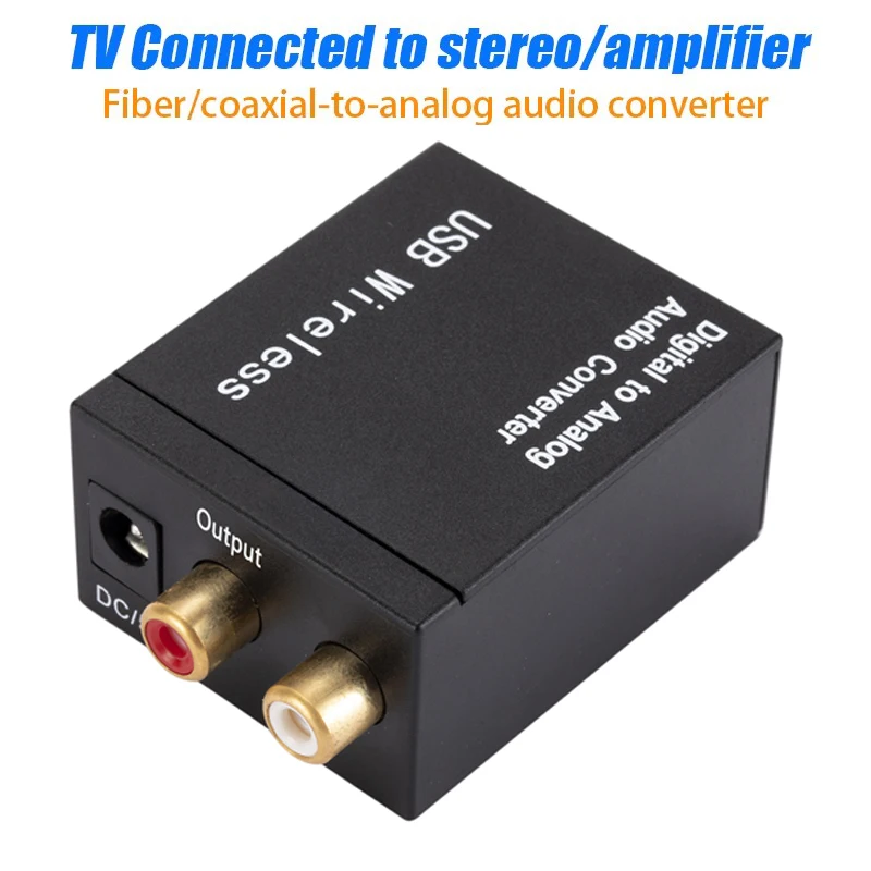 Digital To Analog Audio Converter Support Bluetooth 3 5mm Suitable For TV Audio Digital Coaxial Fiber Optic Analog Output Conver