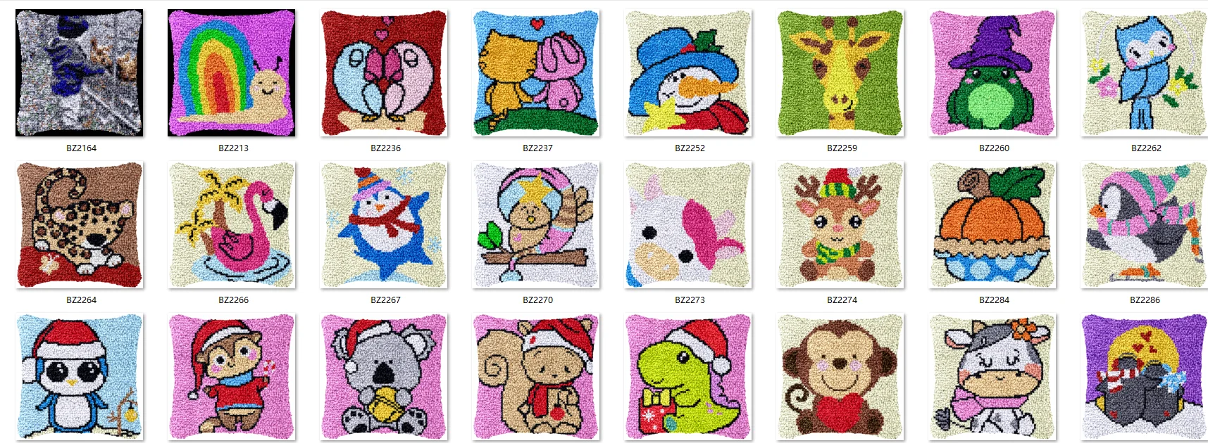 

Latch Hook Kit Cushion Smyrna Buttons Package Flowers Styles Lovers 2025 Pattern Latch Hook Kits Set For Needlework