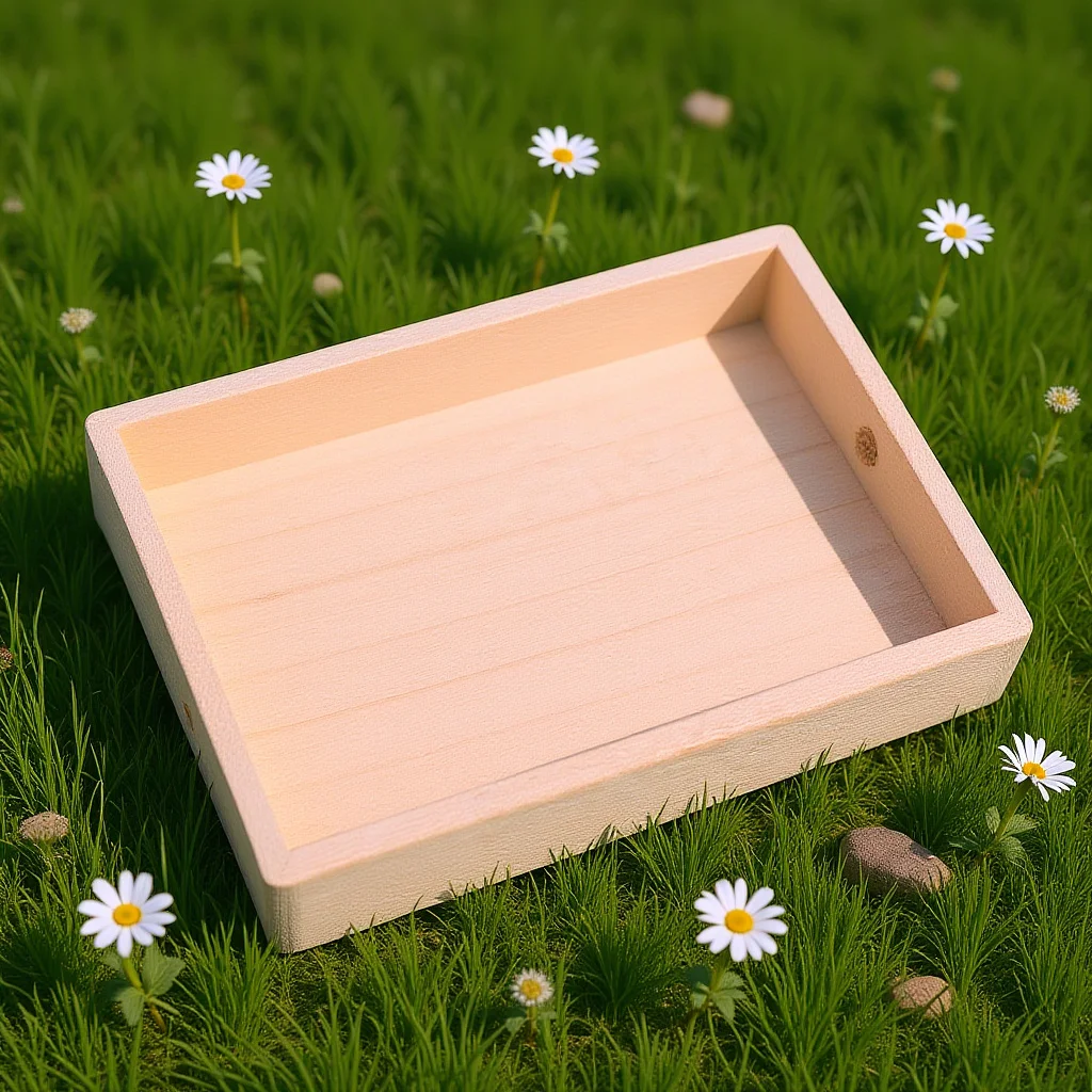 

2pcs Miniature Wooden Tray 1:12 Dollhouse Bread Pan Sturdy Safe Edge For Kitchen Tableware Decoration Easy Clean Food Serving