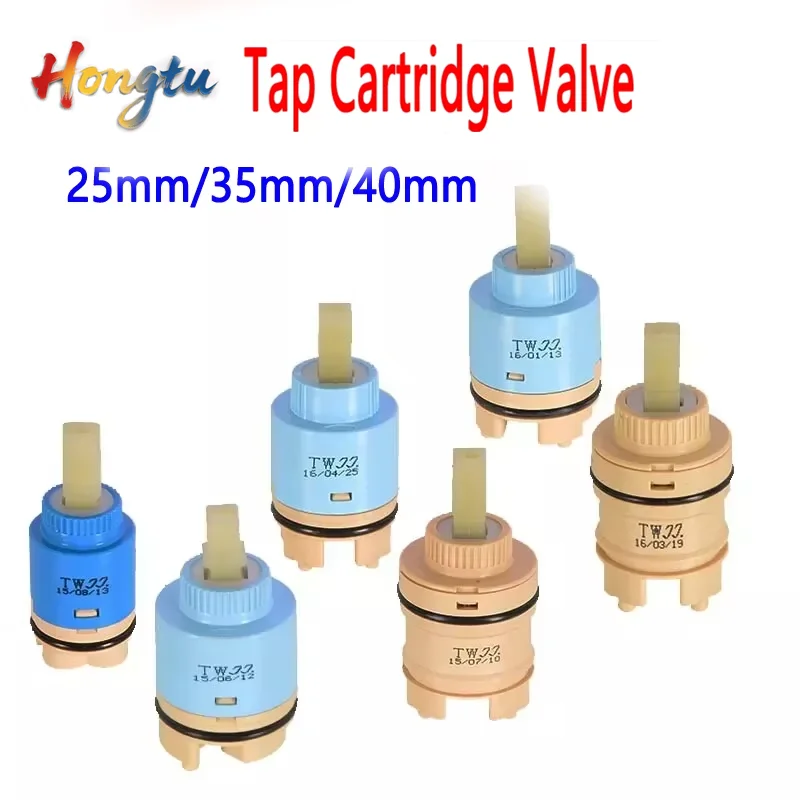 

25mm 35mm 40mm Ceramic Faucet Cartridge - 1Pcs Replacement Valve for Kitchen Basin Mixer Tap Repair