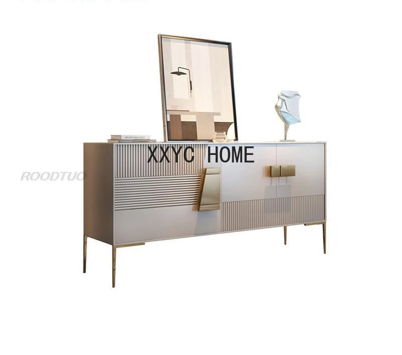 Luxury Stone Desktop Storage Sideboard Living  Room Cabinet Modern Buffet Cabinet Light Luxury Sideboard Home Furniture