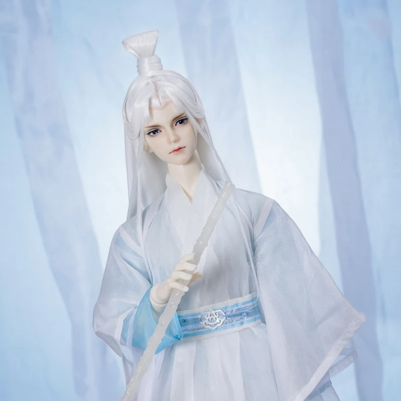 1/3 Skala BJD Peruki Ancient Costume Hanfu Vintage Long Hair Styling Samurai Peruka Dla SD13 SSDF ID72 Uncle Doll Akcesoria A1415