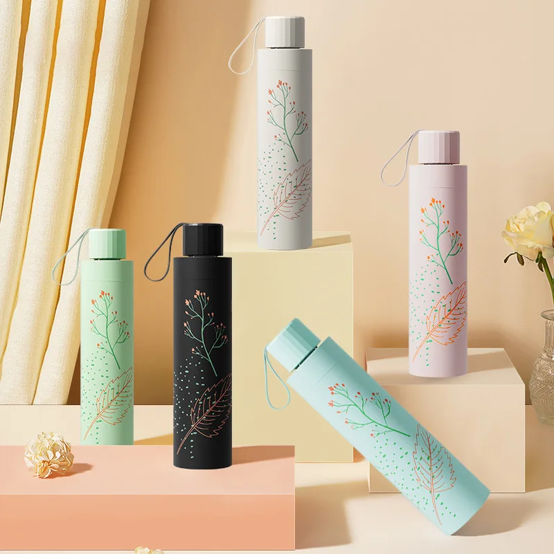 Ombrellone anti-UV, leggero, portatile, pieghevole per donna, pioggia o lucentezza, addensato e allargato