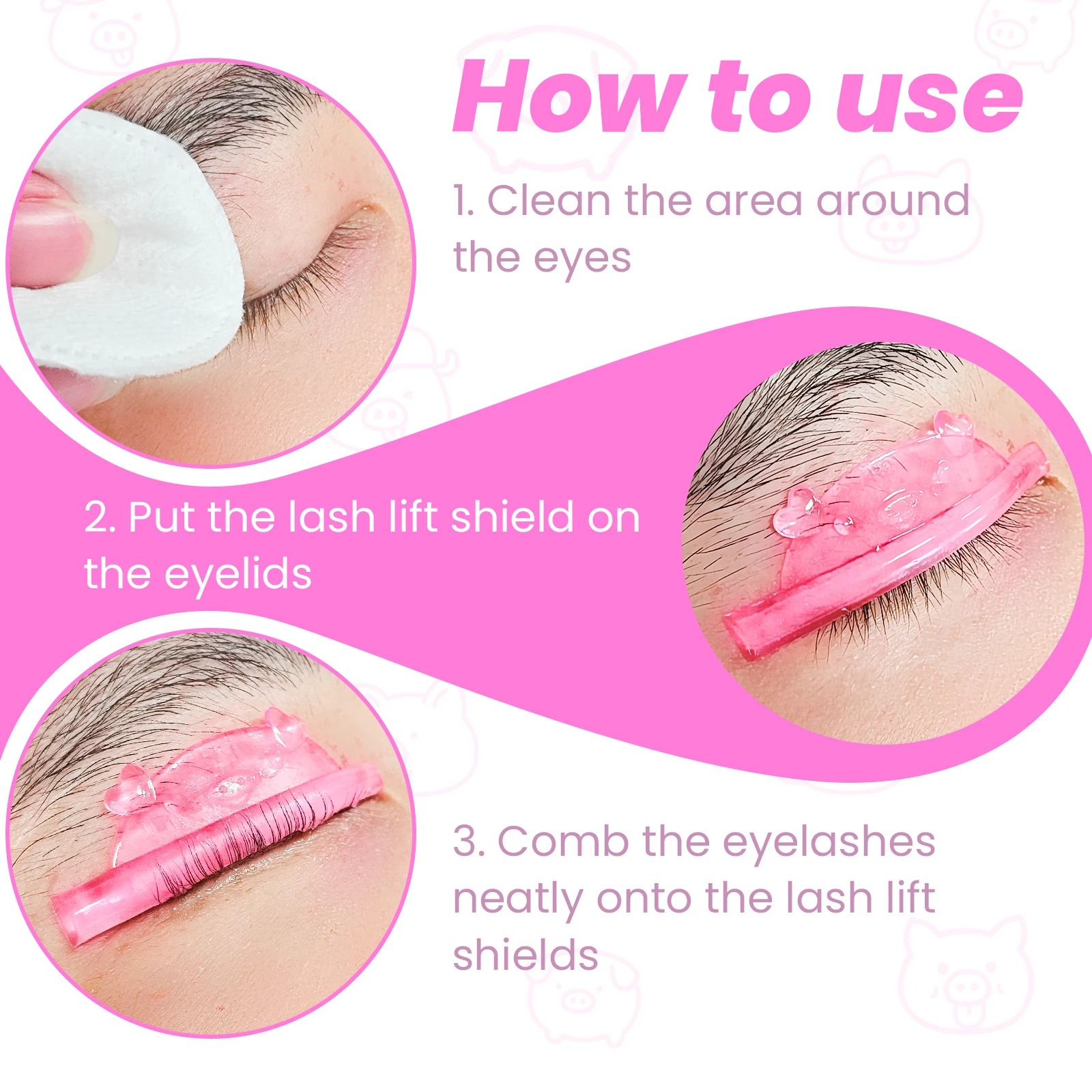 แผ่นซิลิโคนยกขนตา Libeauty รุ่นใหม่ 4 คู่ แผ่นดัดขนตาแบบถาวร แกนดัดขนตา 3 มิติ อุปกรณ์เสริมสำหรับดัดขนตา