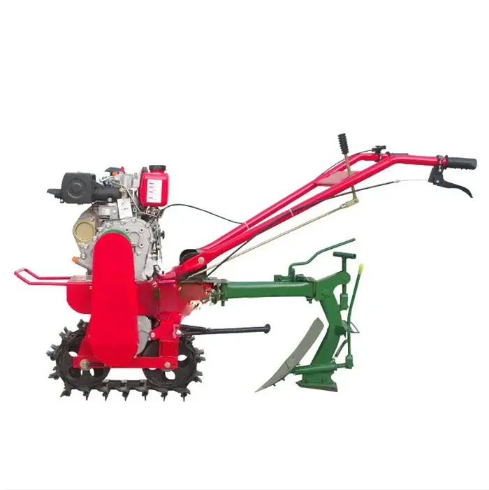 Mini cultivador de Tractor de mano para caminar, máquina de arado rotativo, también llamada Micro cultivador tipo oruga, gran oferta