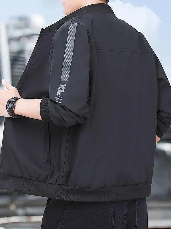 

Весенне-осенний тонкий повседневный джет с воротником-стойкой, мужская модная ветровка Haome, верхняя одежда с бейсбольным воротником, верхняя одежда для тела