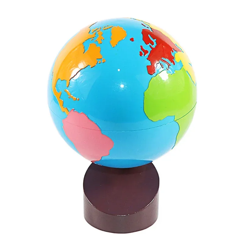 Matériel de géographie Montessori certifié sécurité, globe des continents du monde, jouets éducatifs précoces pour enfants d'âge préscolaire